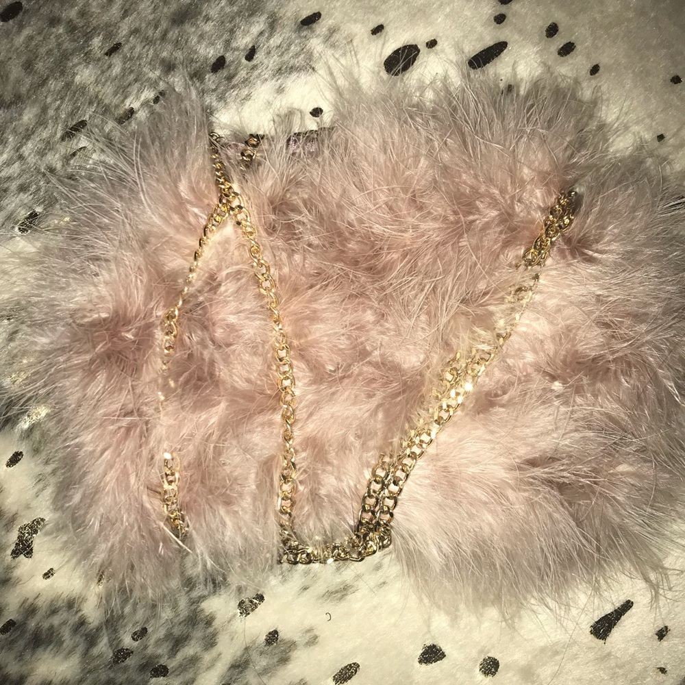 Cute mini shoulder faux fur purse